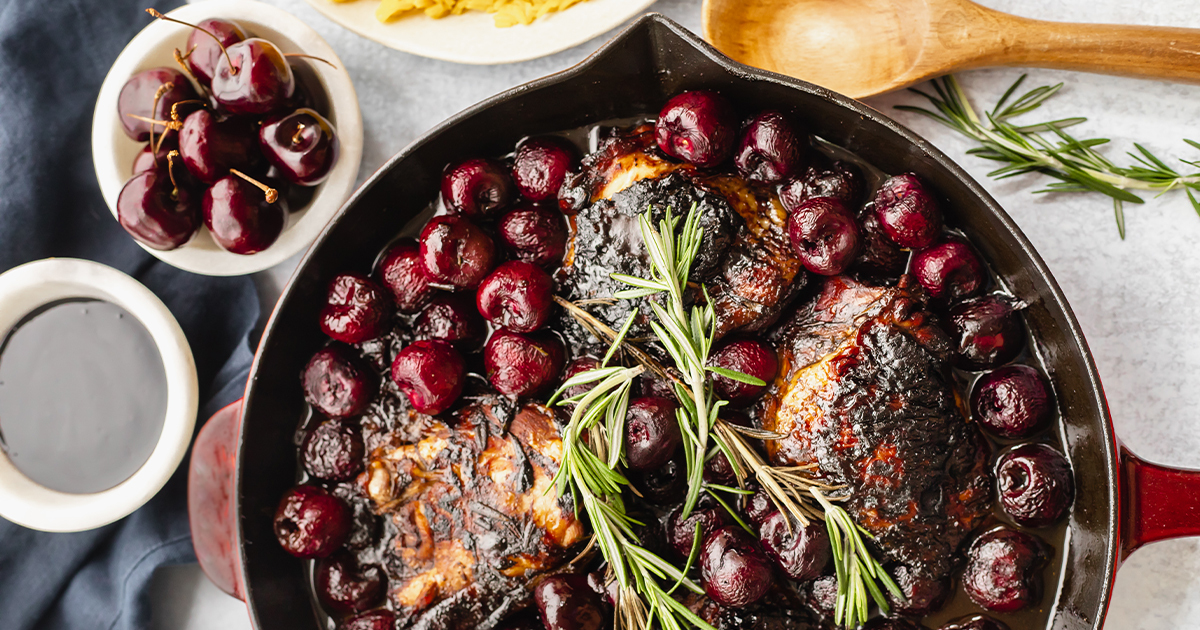 Balsamic Cherry Braised Chicken - Superfresh Growers