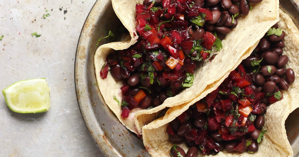 Black Bean Street Tacos with Sweet & Spicy Cherry Salsa - Superfresh Growers