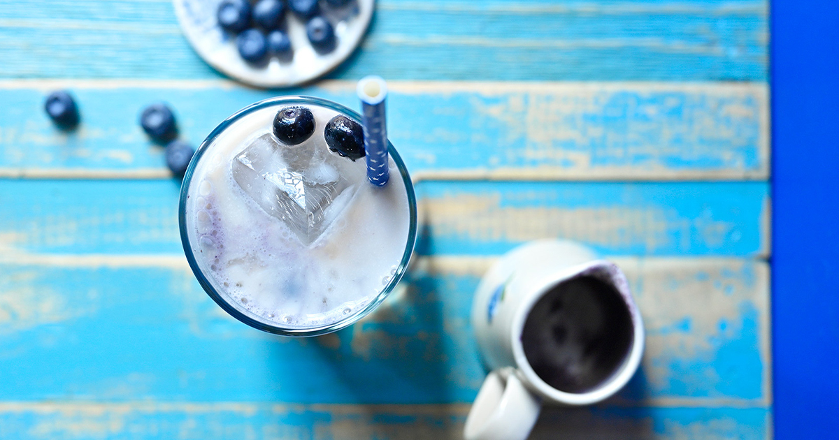 Blueberry Iced Matcha Latte - Superfresh Growers