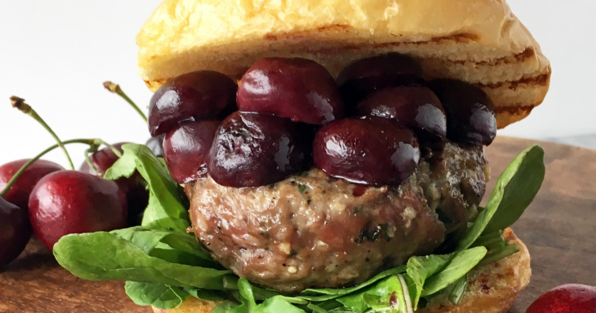 Lamb Burger with Cherries & Arugula - Superfresh Growers