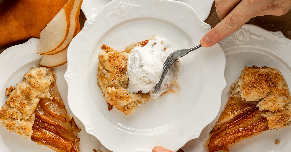 Vegan Bosc Pear Tart Superfresh Growers