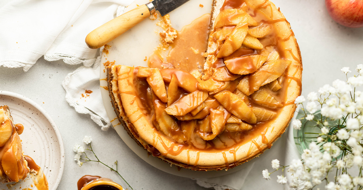Creamy Caramel Apple Cheesecake - Superfresh Growers