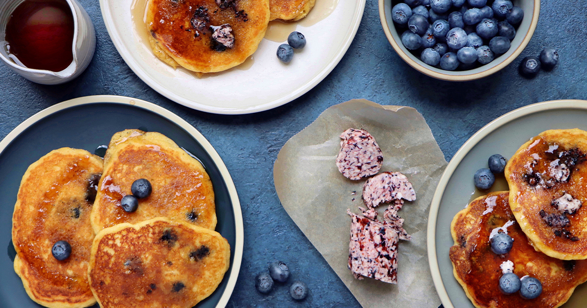 Blueberry Cornmeal Pancakes & Blueberry Butter - Superfresh Growers