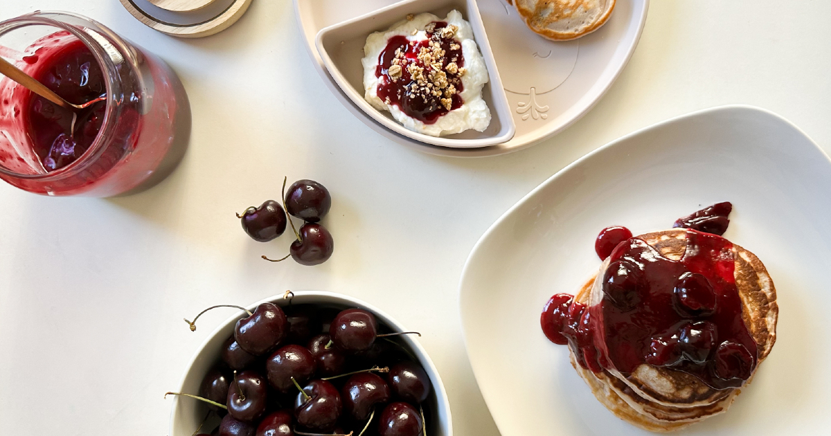 Greek Yogurt Cherry Pancakes - Superfresh Growers